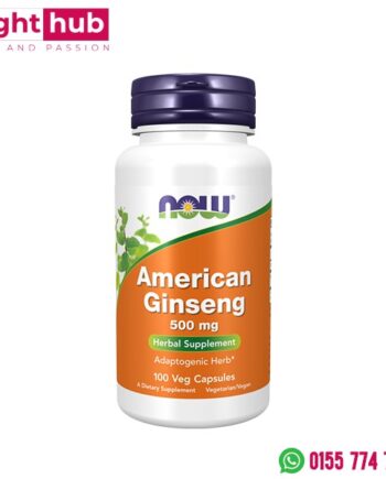 كبسولات جنسنج الامريكية 500 Now foods American Ginseng 100 كبسولة