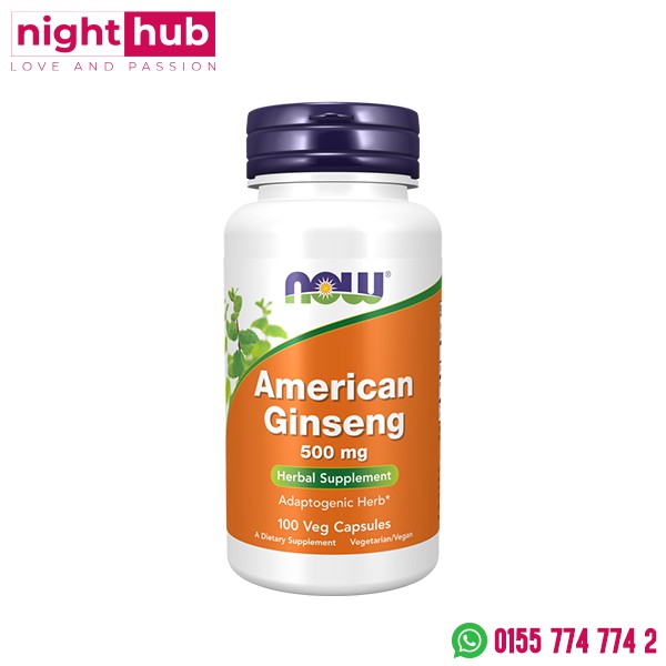 كبسولات جنسنج الامريكية 500 Now foods American Ginseng 100 كبسولة