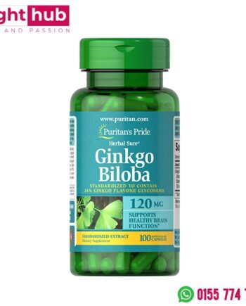 جنكوبيلوبا كبسول لتحسين صحة الرجال والنساء Ginkgo Biloba 100 كبسولة puritan's pride