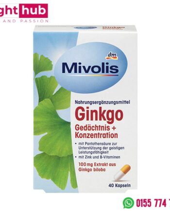 جنكو بيلوبا كبسول 40 كبسولة Mivolis Ginkgo memory + concentration