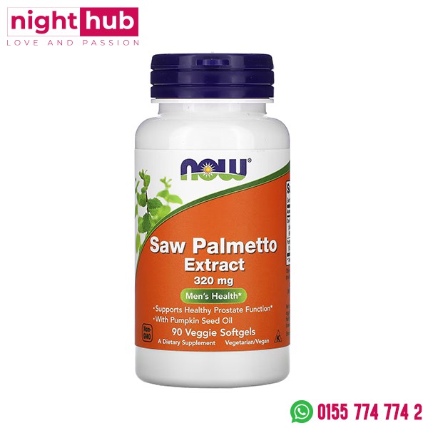 كبسولات البلميط المنشاري مكمل غذائي للرجال 90 كبسولة - Now Foods saw palmetto Extract