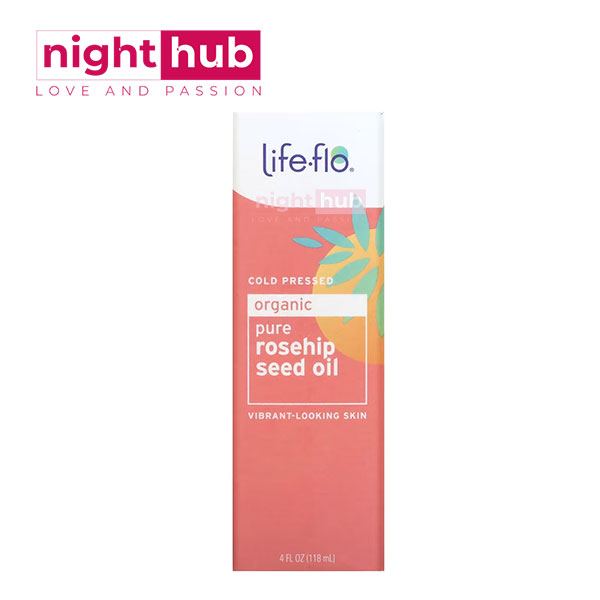 زيت ثمر الورد لايف فلو زيت مساج للمتزوجين Life flo Organic Pure Rosehip Seed Oil 118 مل