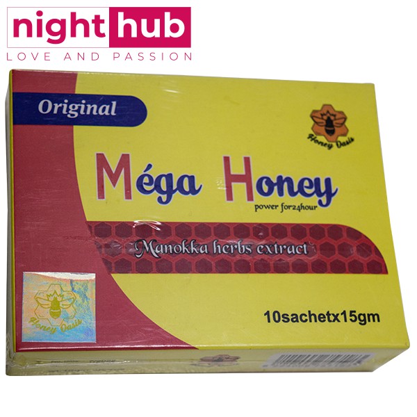 عسل الطاقة أكياس ميجا هوني بخلاصة المانوكا mega honey 10 أكياس 15 جم