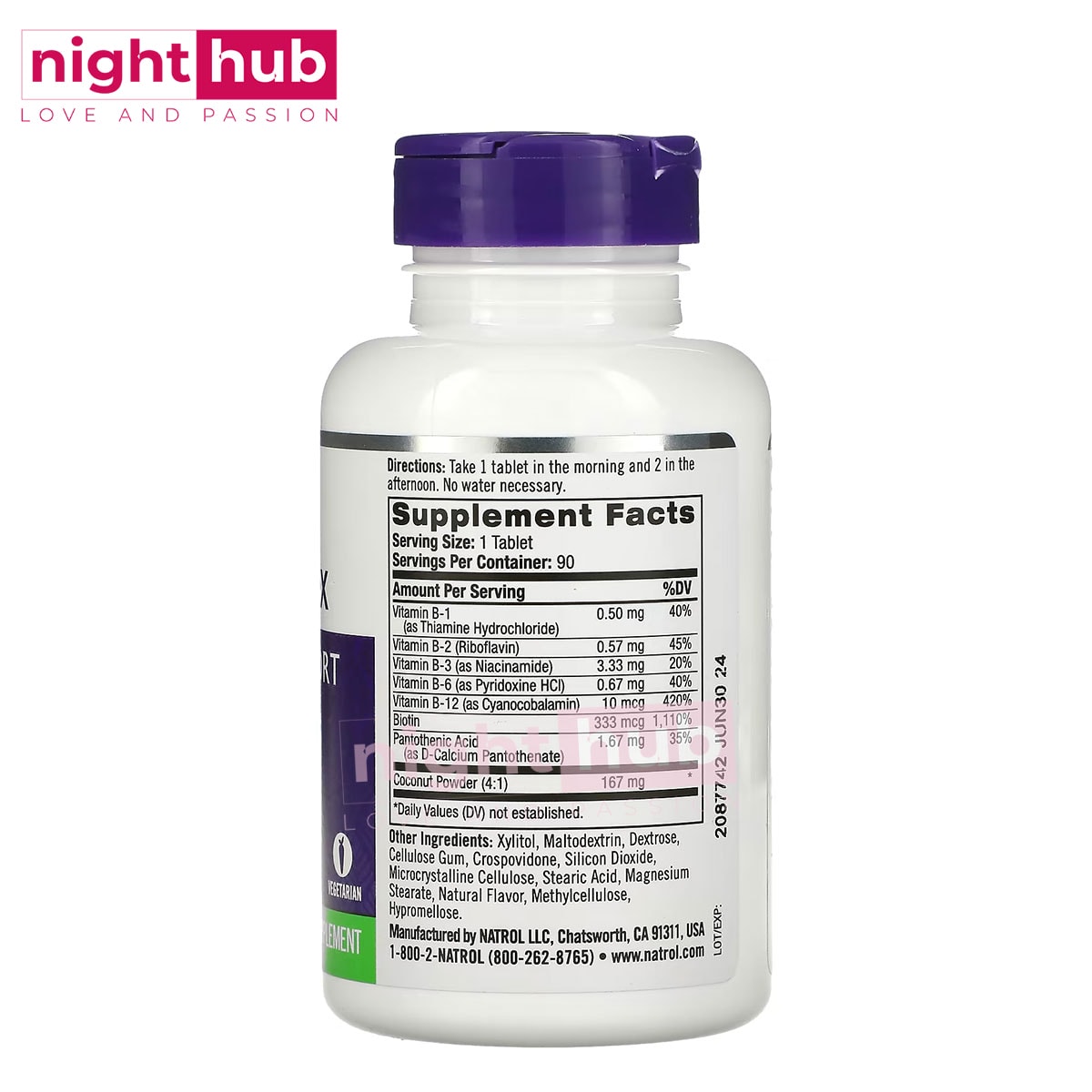 اقراص فيتامين ب المركب natrol b compleex Energy 90 قرص