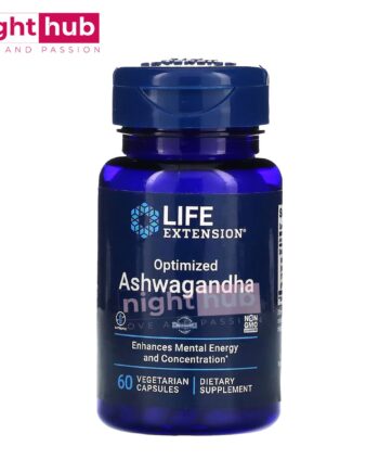 حبوب الاشوغاندا لتحسين الصحة العامة Life extension Optimized Ashwagandh 60 قرص