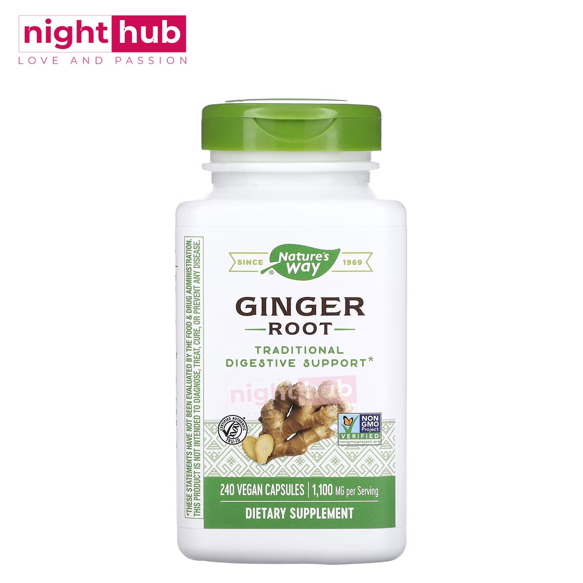 حبوب الزنجبيل لتحسين الصحة العامة Nature's Way, Ginger Root 550 ملجم 240 كبسولة