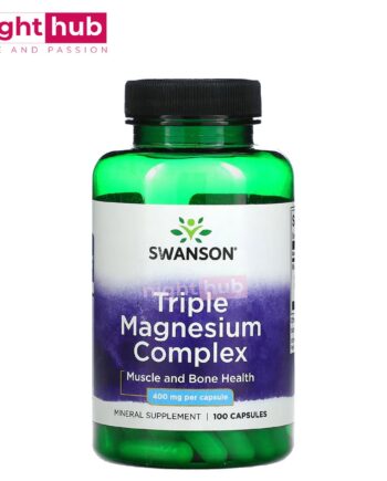 حبوب تريبل ماغنيسيوم كومبلكس لتحسين صحة العظام والعضلات Swanson, Triple Magnesium Complex 400 ملجم 100 كبسولة