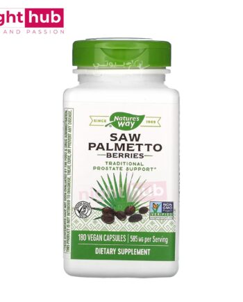 ساو بالميتو اقراص لدعم صحة البروستاتا 585 ملجم Nature’s way saw palmetto berries 180 كبسولة