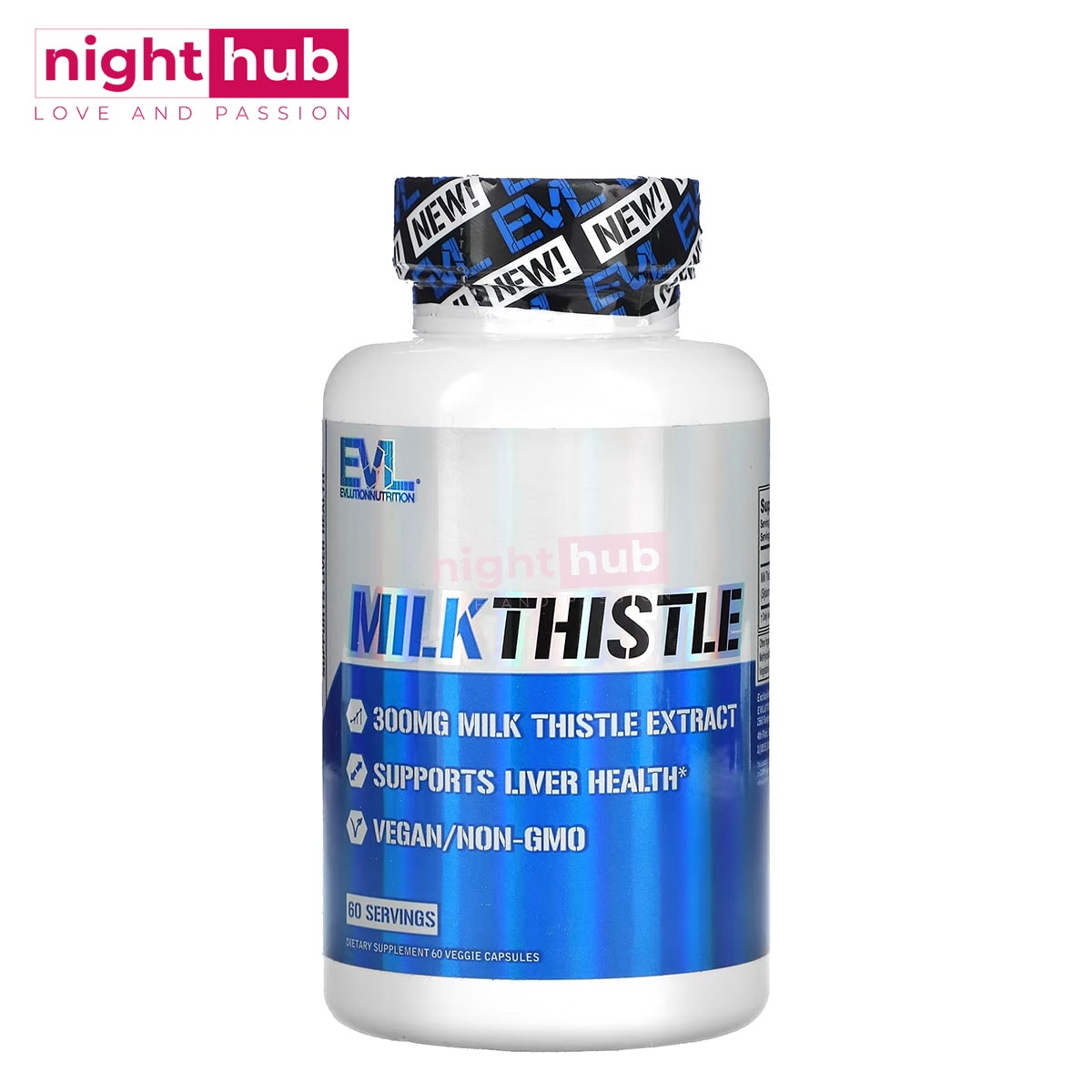 كبسولات حليب الشوك لتنظيف الجسم من السموم EVLution Nutrition Milk Thistle 300 ملجم 60 كبسولة 2 كبسولات حليب الشوك لتنظيف الجسم من السموم EVLution Nutrition, Milk Thistle 300 ملجم 60 كبسولة