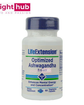 اقراص الاشواغاندا لدعم الصحة العامة Life extension Optimized Ashwagandh 60 قرص