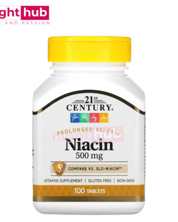 اقراص النياسين لزيادة طاقة الجسم 21st century niacin prolonged release 100 كبسولة 500 ملجم