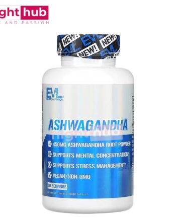 حبوب الاشوغاندا لدعم الصحة العامة EVLution Nutrition Ashwagandha 450 ملجم 30 كبسولة