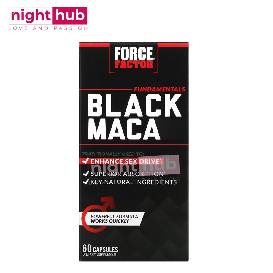 حبوب الماكا السوداء لتحسين الصحة الجنسية Force Factor, Black Maca 60 كبسولة