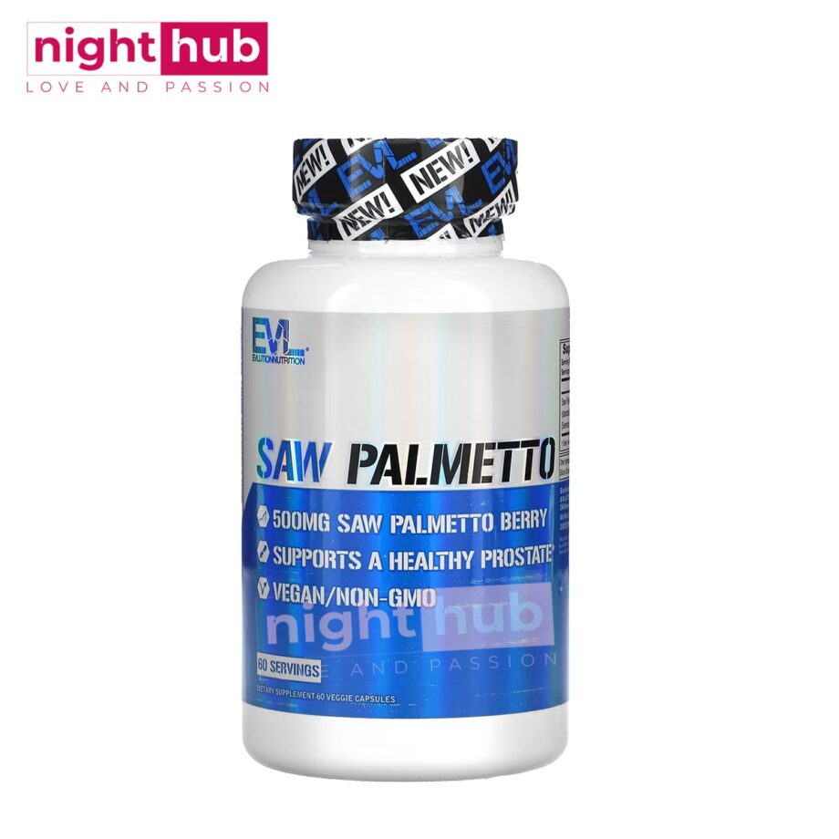 دواء ساو بالميتو لدعم صحة البروستاتا EVLution Nutrition Saw Palmetto Capsules 500 ملجم 60 قرص