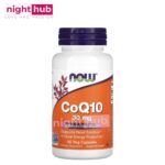 انزيم كو كيو ١٠ مكمل غذائي لتحسين صحة القلب 30 ملجم NOW Foods CoQ10 60 كبسولة