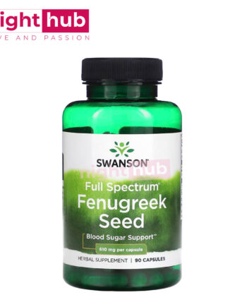 اقراص fenugreek 610 ملجم لتحسين الصحة العامة Swanson 90 كبسولة