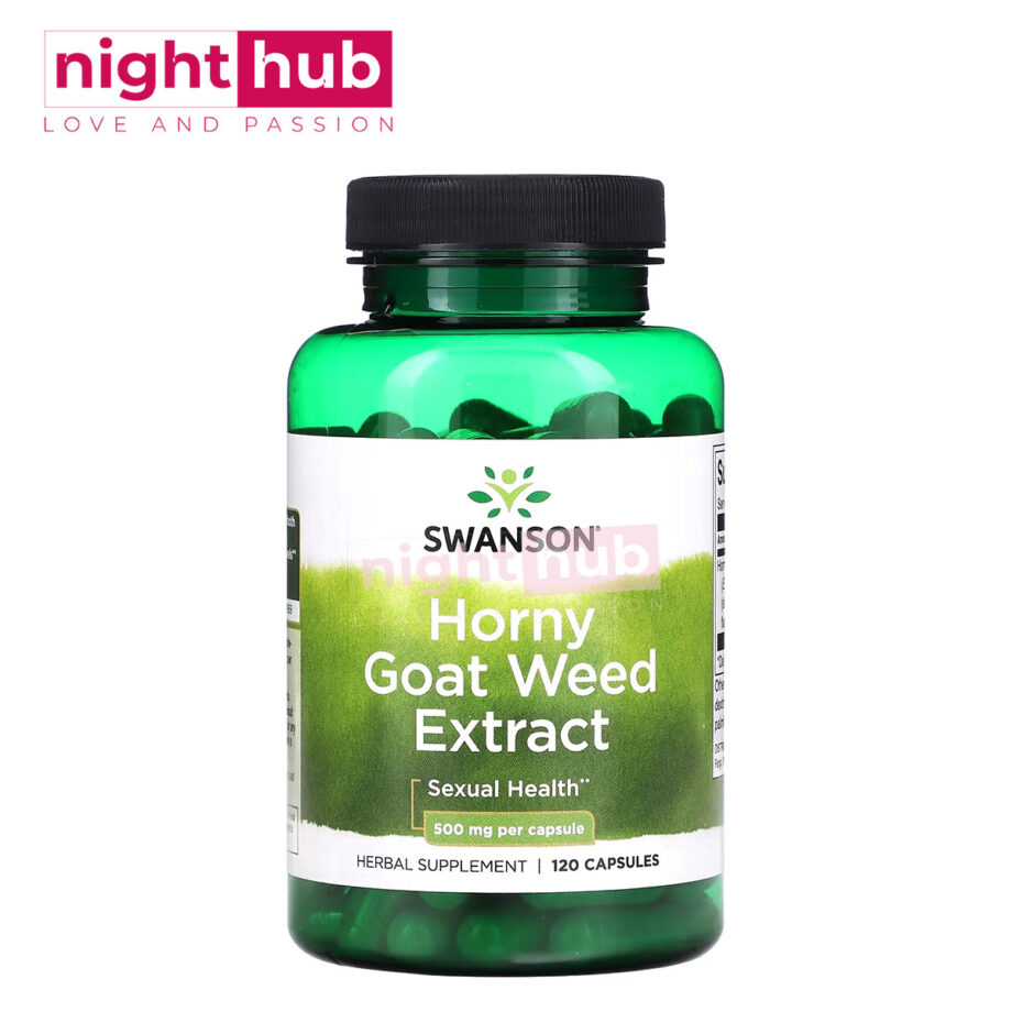 اقراص عشبة العنزة لتحسين الصحة الجنسية سانوسان Horny Goat Weed Extract Swanson 120 كبسولة 500 ملجم