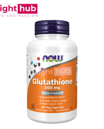 حبوب الجلوتاثيون الأصلية 500 ملجم لدعم صحة الجهاز المناعي NOW Foods, Glutathione 60 كبسولة