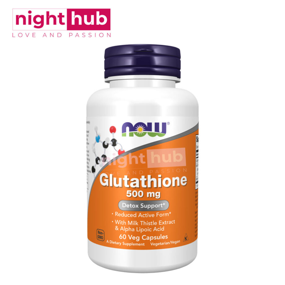 حبوب الجلوتاثيون الأصلية 500 ملجم لدعم صحة الجهاز المناعي NOW Foods, Glutathione 60 كبسولة