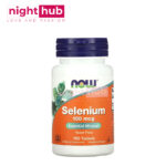حبوب السيلينوم 100 مكجم لدعم الصحة العامة NOW Foods, Selenium 100 كبسولة