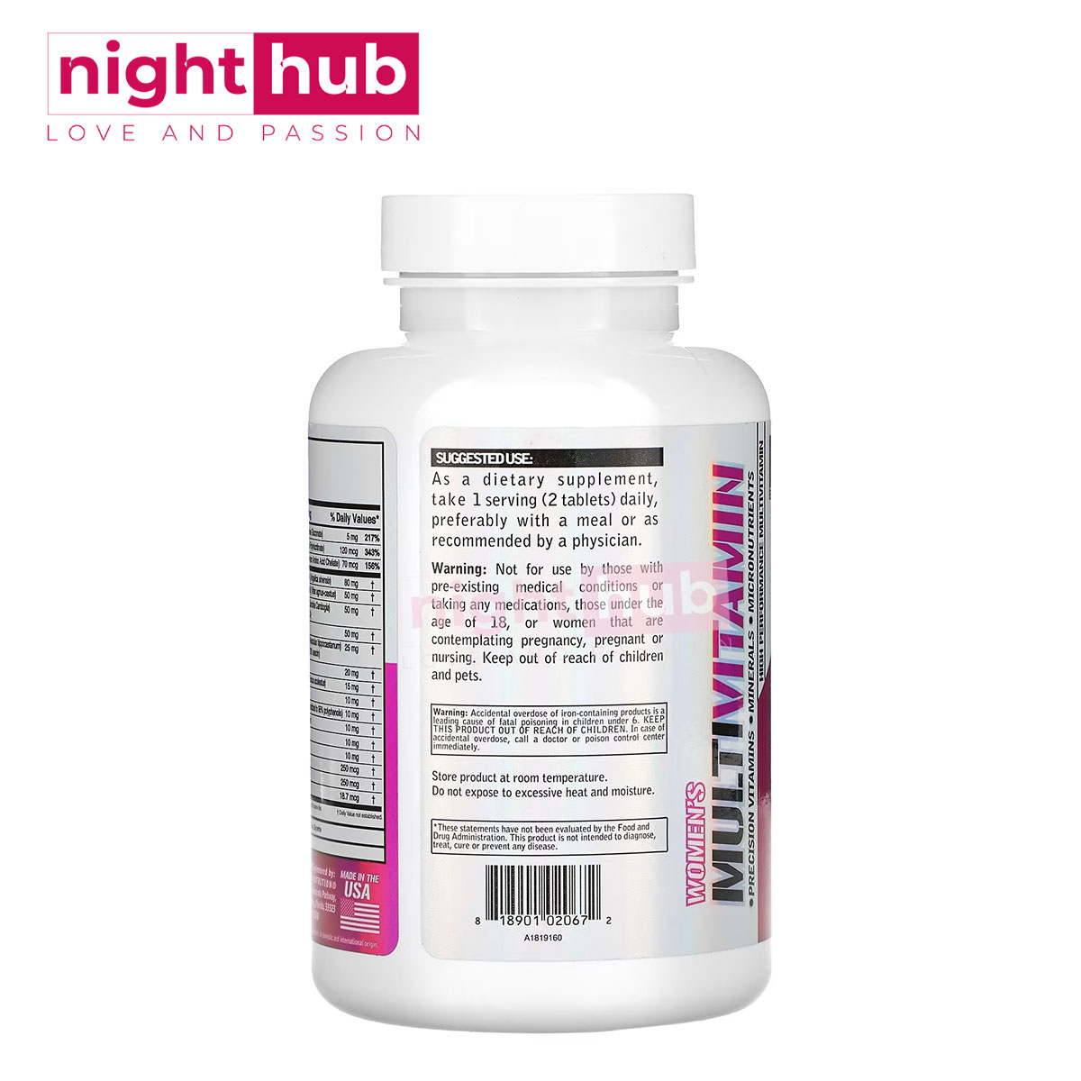 فيتامينات للمرأة إيفلوشن نوتريشن لتحسين الصحة العامة EVLution Nutrition Womens Multivitamin 120 قرص 2 فيتامينات للمرأة إيفلوشن نوتريشن لتحسين الصحة العامة EVLution Nutrition Women’s Multivitamin 120 قرص