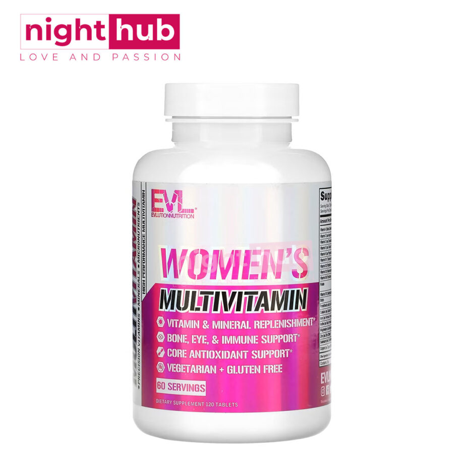 فيتامينات للمرأة إيفلوشن نوتريشن لتحسين الصحة العامة EVLution Nutrition Women’s Multivitamin 120 قرص