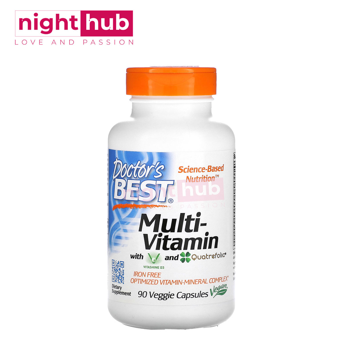 افضل ملتي فيتامين مع فيتامين د3 مع حمض الفوليك Doctor's Best, Multi-Vitamin with Vitashine D3 and Quatrefolic 90 كبسولة