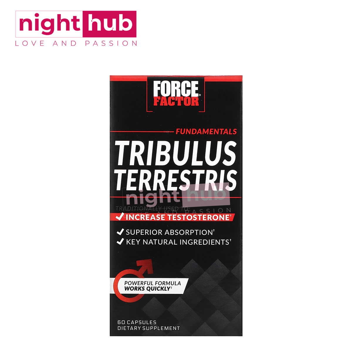 كبسولات تريبولوس تيريستريس 500 ملجم لزيادة هرمون التستوستيرون Force Factor, Tribulus Terrestris, Testosterone Booster 60 كبسولة