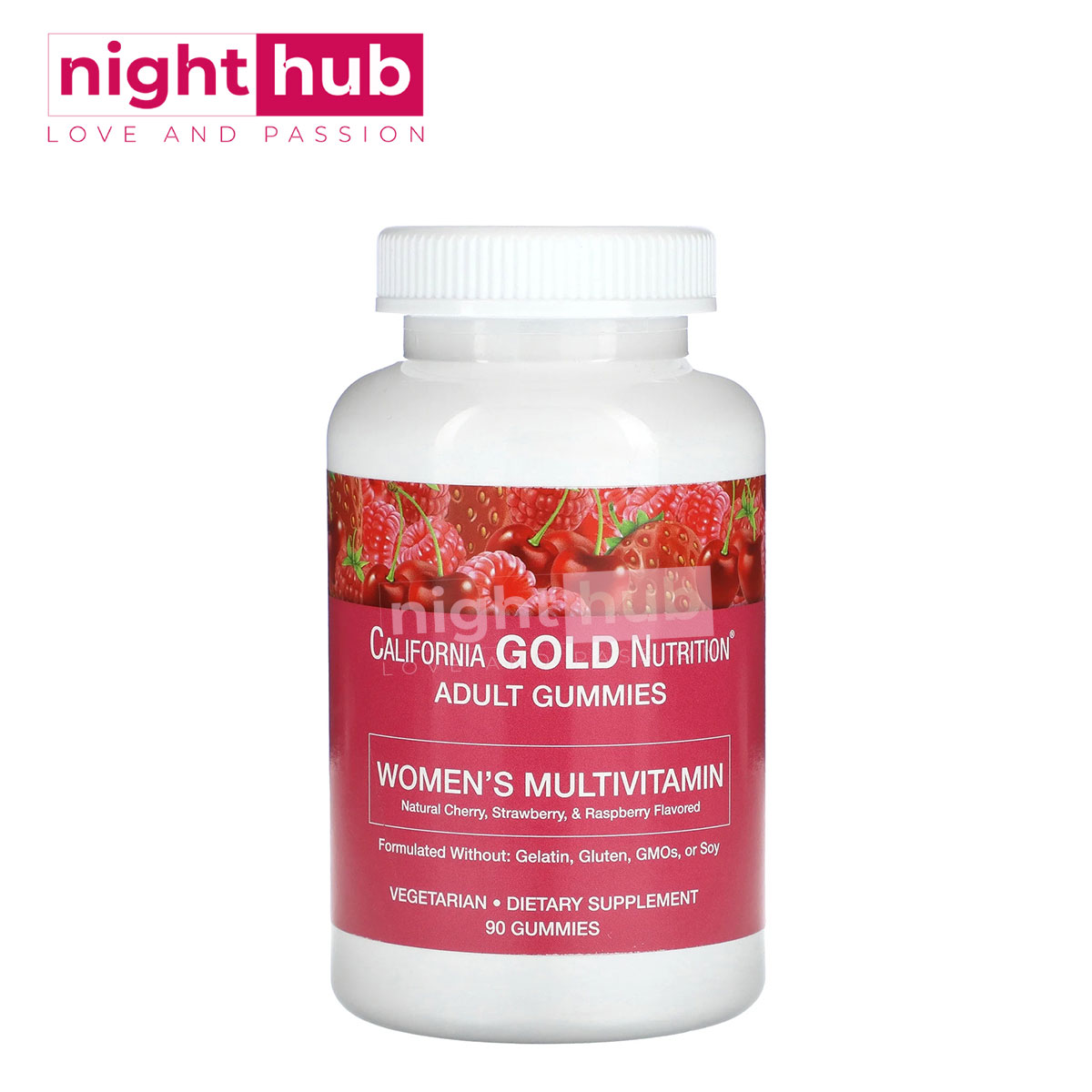 فيتامين للسيدات بالكرز والفراولة وتوت العليق California Gold Nutrition, Women’s Multivitamin Gummies 90 قرص للمضغ