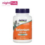 سيلينيوم حبوب لدعم الصحة العامة NOW Foods, Selenium 100 ميكروجرام 250 قرص