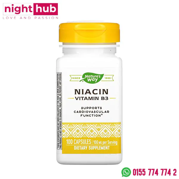 فيتامين ب 3 اقراص 100 كبسولة - Nature's Way Niacin 100 mg