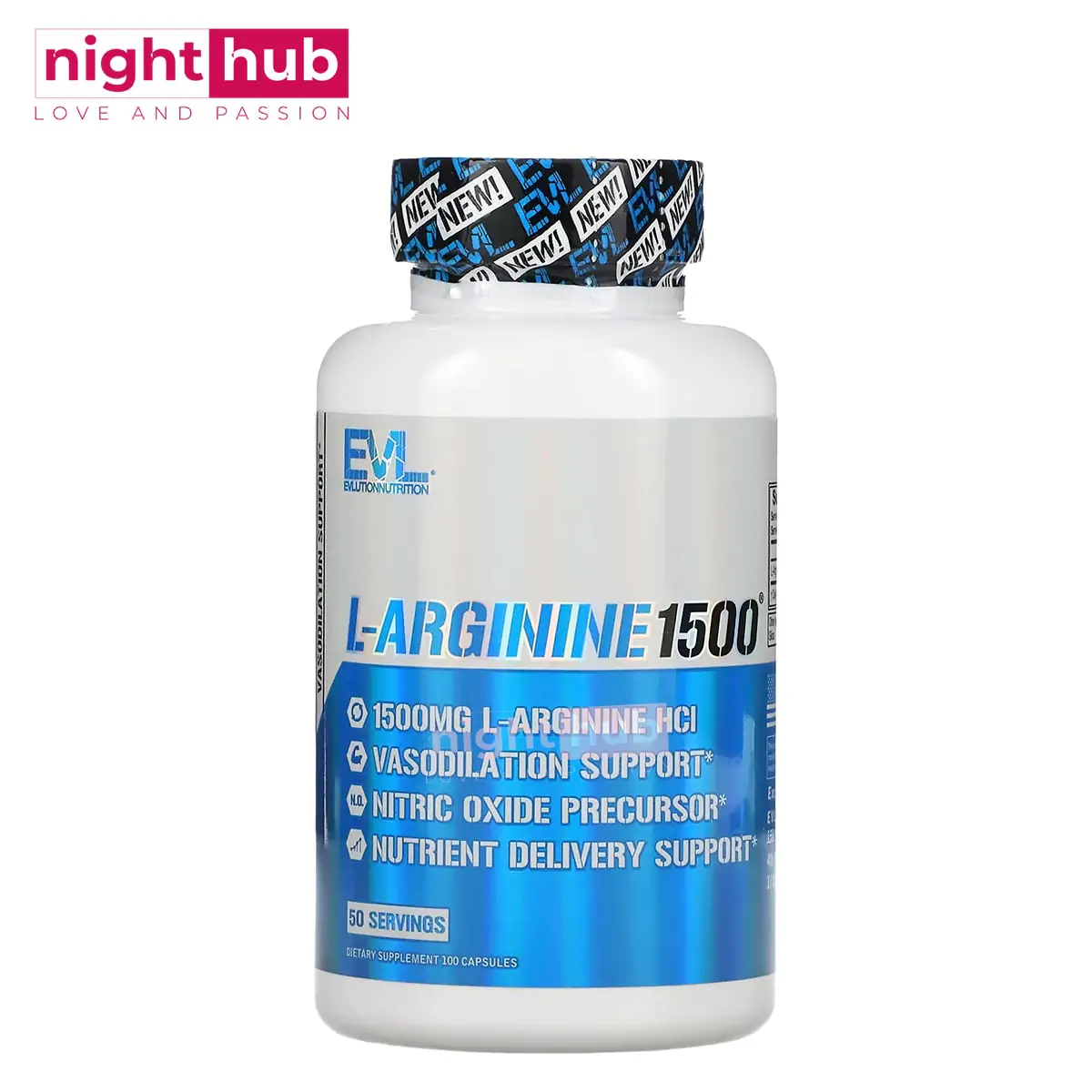 الارجنين كبسولات لتحسين الصحة العامة L - Arginine 1500 EVLution Nutrition 100 كبسولة