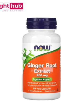 كبسولات الزنجبيل لدعم صحة الجهاز الهضمي والصحة الجنسية NOW Foods Ginger Root Extract 250 مجم 90 كبسولة