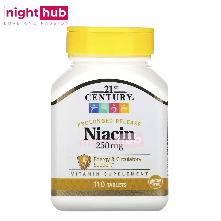 مكمل النياسين لزيادة فيتامين ب3 بالجسم 21st Century niacin 250 ملجم 110 قرص