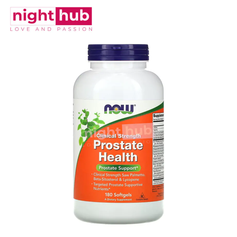 أقراص صحة البروستاتا بالبلميط المنشاري NOW Foods, Clinical Strength Prostate Health 180 قرص