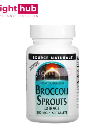 حبوب البروكلي لدعم الصحة العامة Source Naturals Broccoli Sprouts Extract 250 ملجم 60 قرص