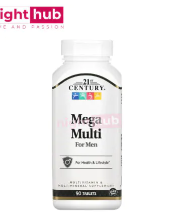 افضل انواع الملتي فيتامين للرجال ميجا للرجال 21st Century, Mega Multi for Men, Multivitamin & Multimineral 90 قرص